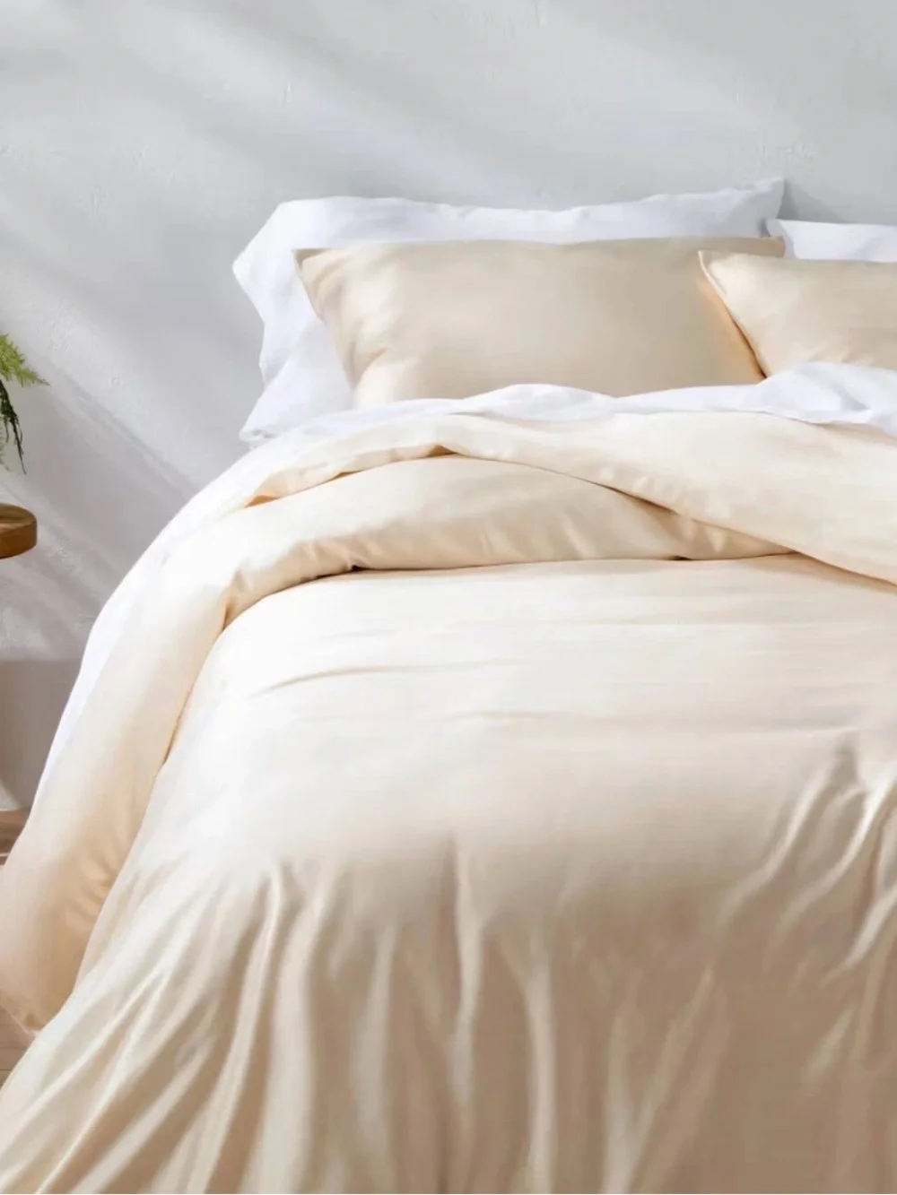 Full/Queen Rayon from Bamboo Duvet Set Natural - Casaluna new
